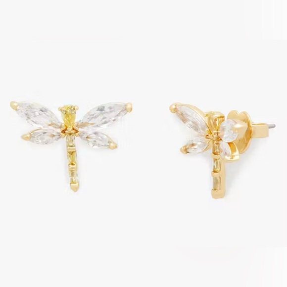 Kate Spade Crystal Dragonfly Earrings - Picture 2 of 5